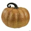 Northlight 7.5" Gold and Orange Textured Pumpkin Fall Decoration