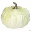 Northlight 7.5" White Textured Pumpkin Fall Halloween Statue