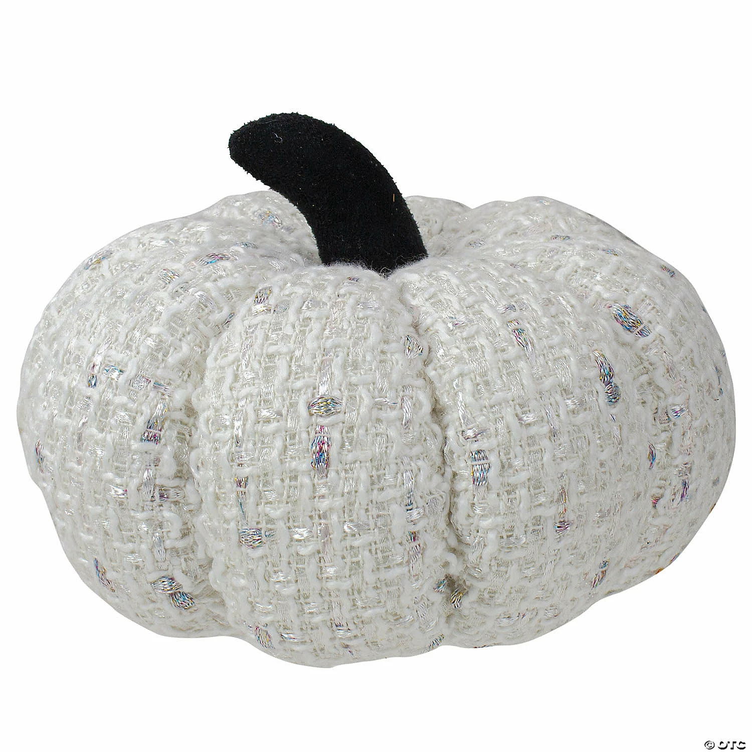 Northlight 7" Ivory Knitted Fall Harvest Tabletop Pumpkin