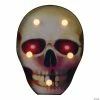 Northlight 7" Lighted Black and Red Skull Halloween Decoration