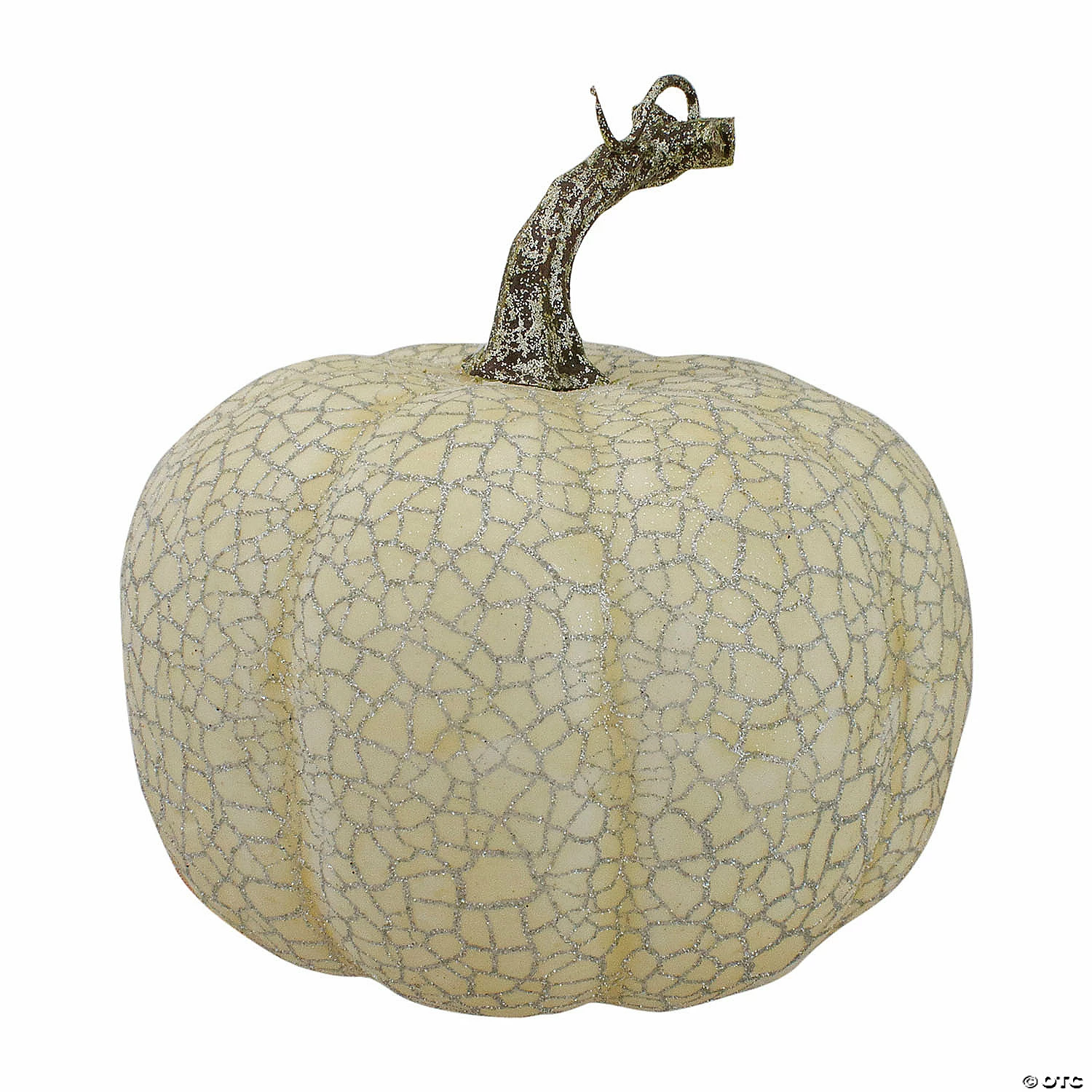 Northlight Set of 2 Black and Beige Fall Harvest Tabletop Pumpkins With a Brown Stem 5" - Image 4