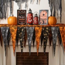 Orange & Black Indoor Halloween Decorating Kit