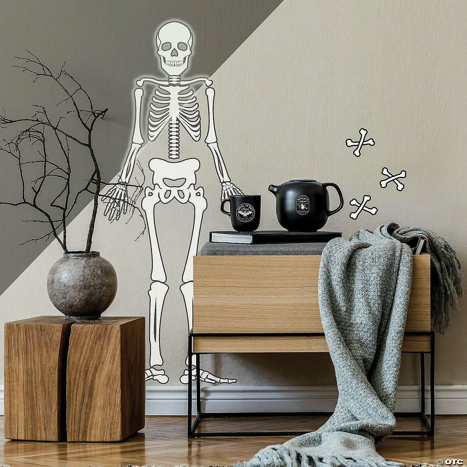 Roommates Skeleton Glow In The Dark Peel And Stick Giant Wall Decals - Image 2