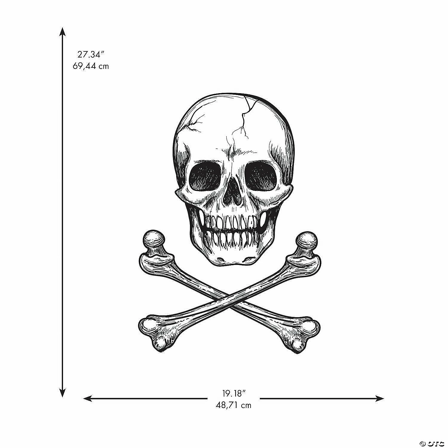 Roommates Skull Glow In The Dark Peel And Stick Giant Wall Decal - Image 4