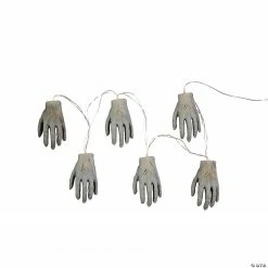Set of 6 Skeleton Hands Halloween Light Set