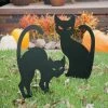 Silhouette Cat Yard Signs Halloween Decorations