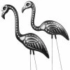 Skeleteen Zombie Skeleton Flamingo Yard Ornaments with Stakes, Pack of 2