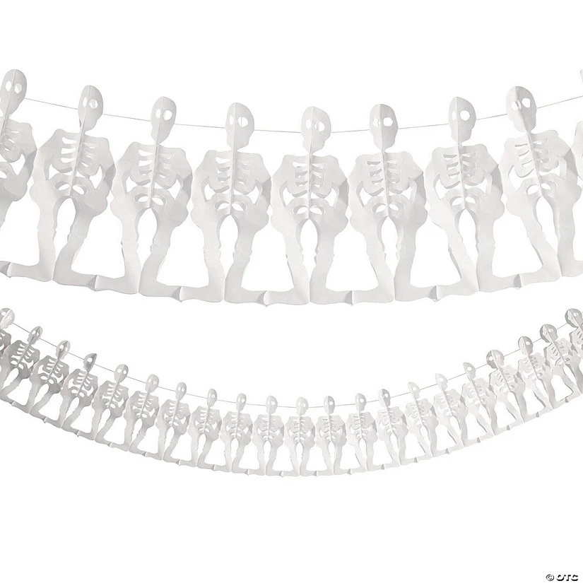 Skeleton Tissue Paper Garland Halloween Decoration