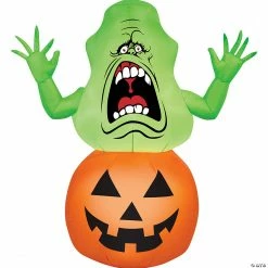Slimer On Pumpkin Airblown