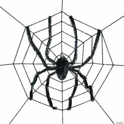 Spider Web With Spider Halloween Decoration