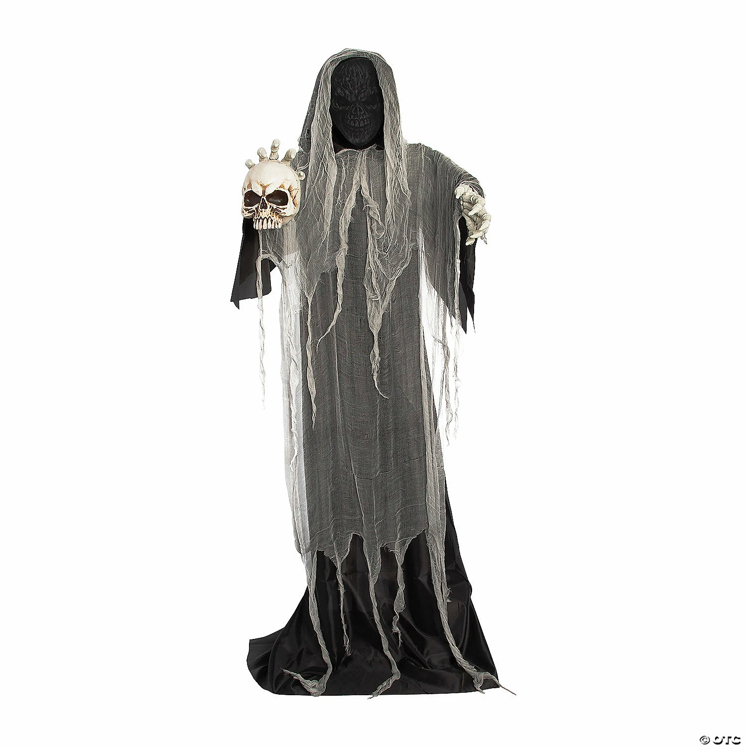 Standing Reaper with Skull Halloween Decoration - Image 2