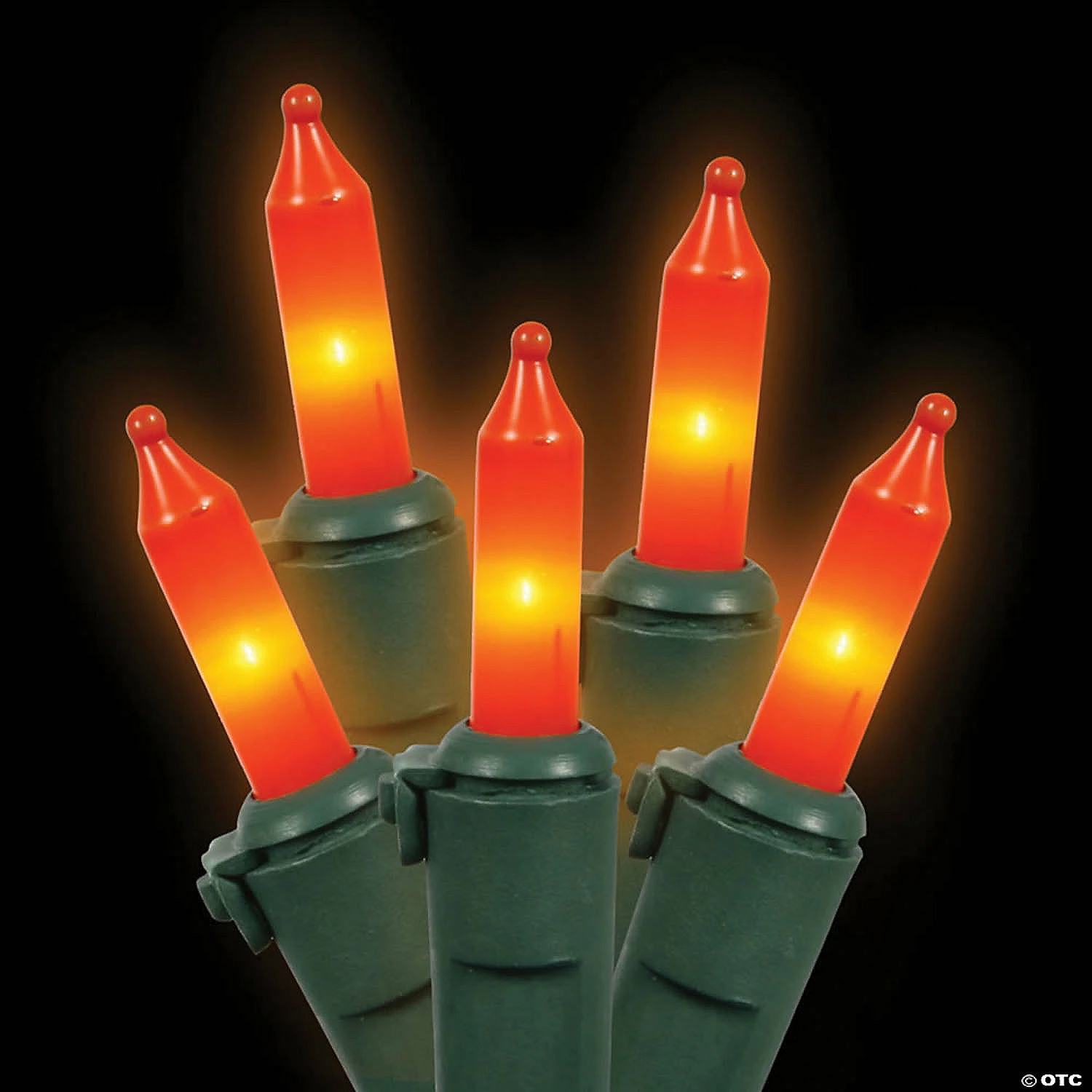 Vickerman 50 Orange Mini-Light on Green Wire, 16' Christmas Light Strand - Image 2