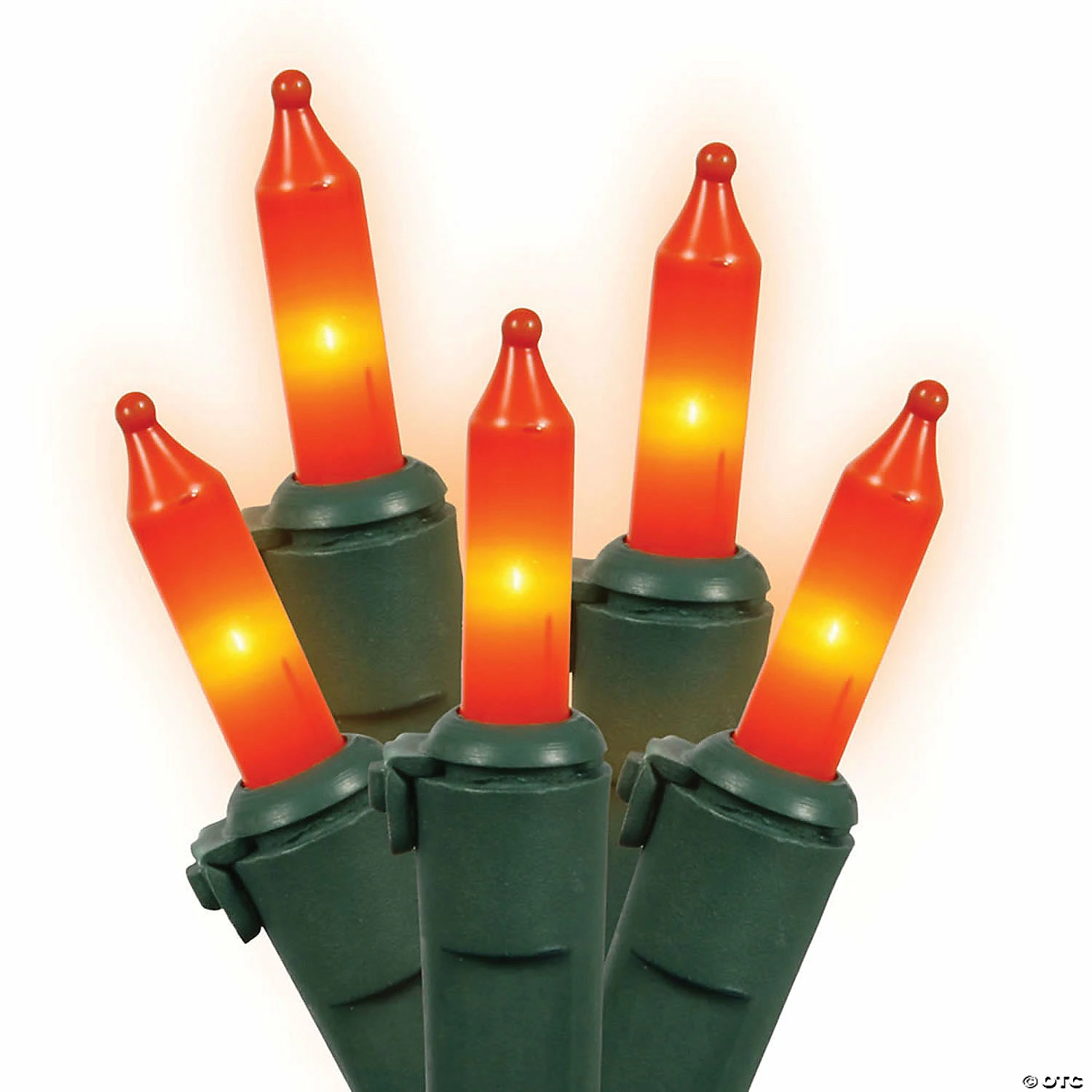 Vickerman 50 Orange Mini-Light on Green Wire, 16' Christmas Light Strand