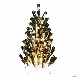 Vickerman 6.5' White Wine Bottle Tree, Dura-Lit Clear Mini Lights