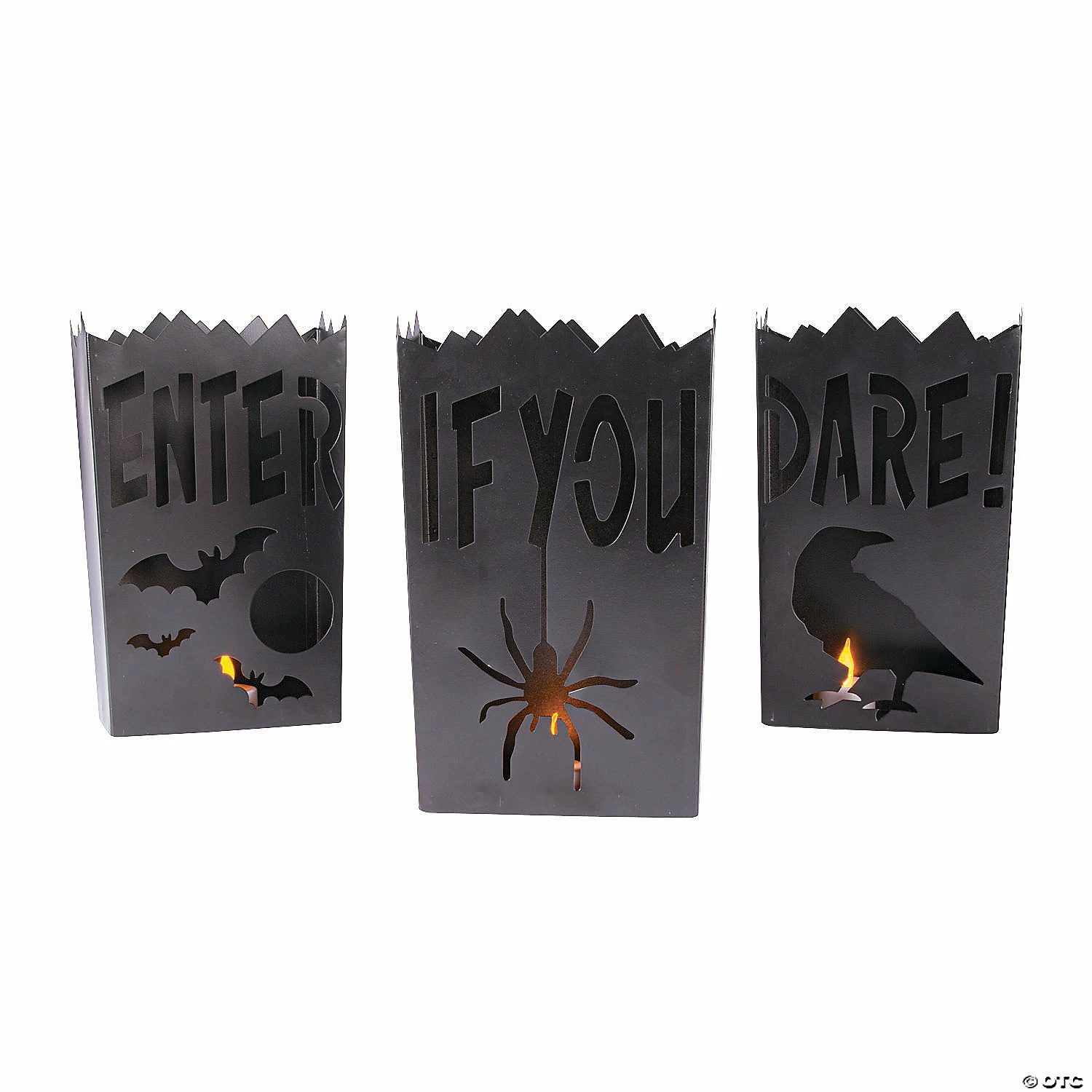 Vintage Metal Luminary Halloween Decorations - 3 Pc. - Image 2