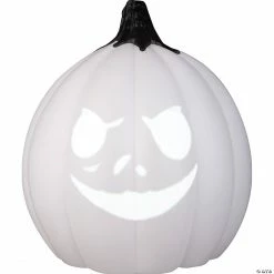 White Singing Pumpkin Jack Skellington