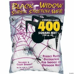 White Super Stretch Spider Web Decoration