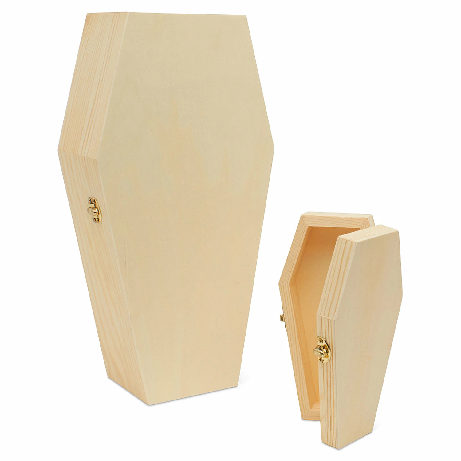 Woodpeckers Crafts, DIY Unfinished Wood 12" Coffin, Pack of 2 - Image 4