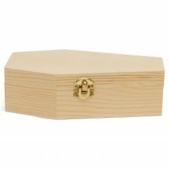Woodpeckers Crafts, DIY Unfinished Wood 6" Coffin, Pack of 6
